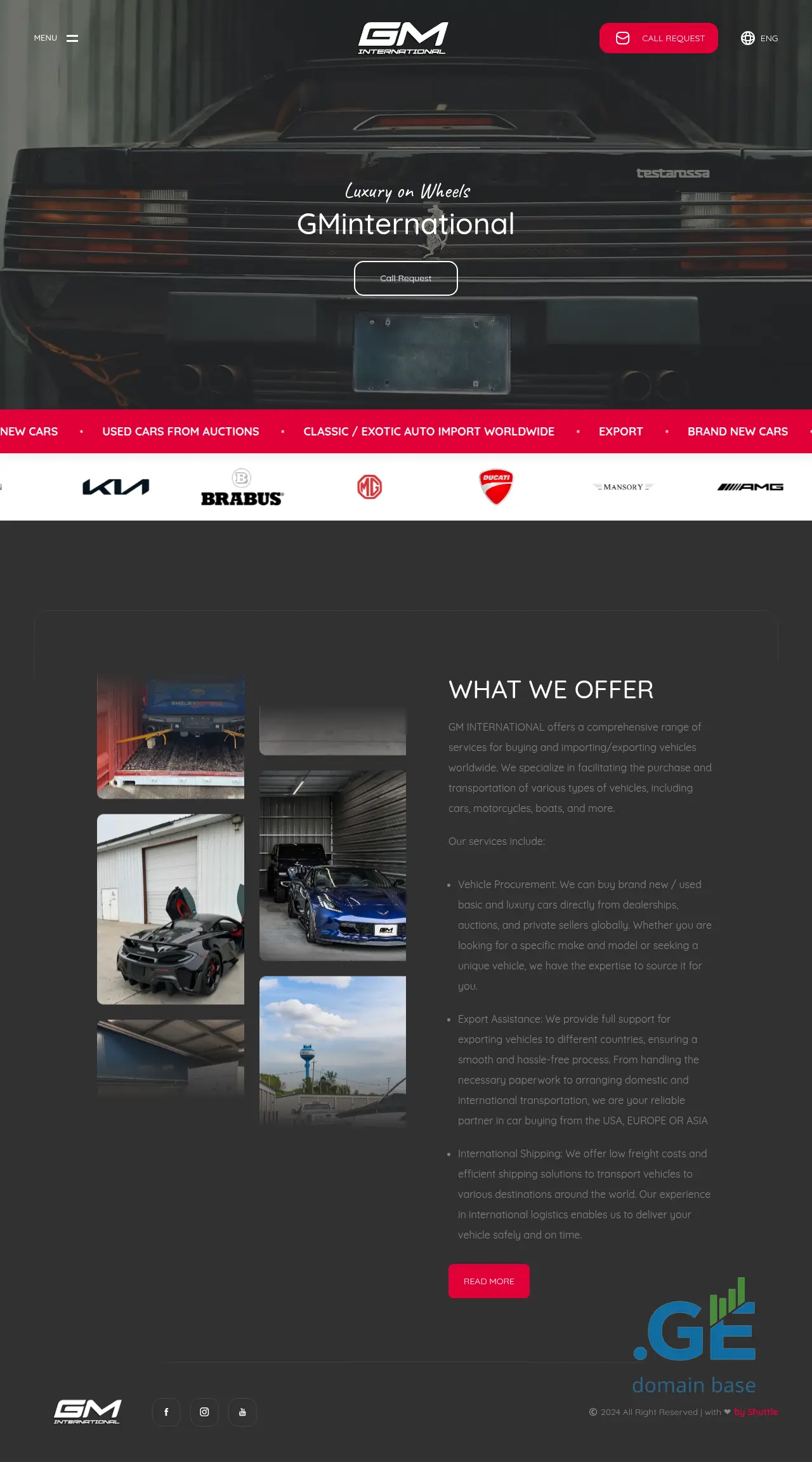 Screenshot of the site gminternational.ge