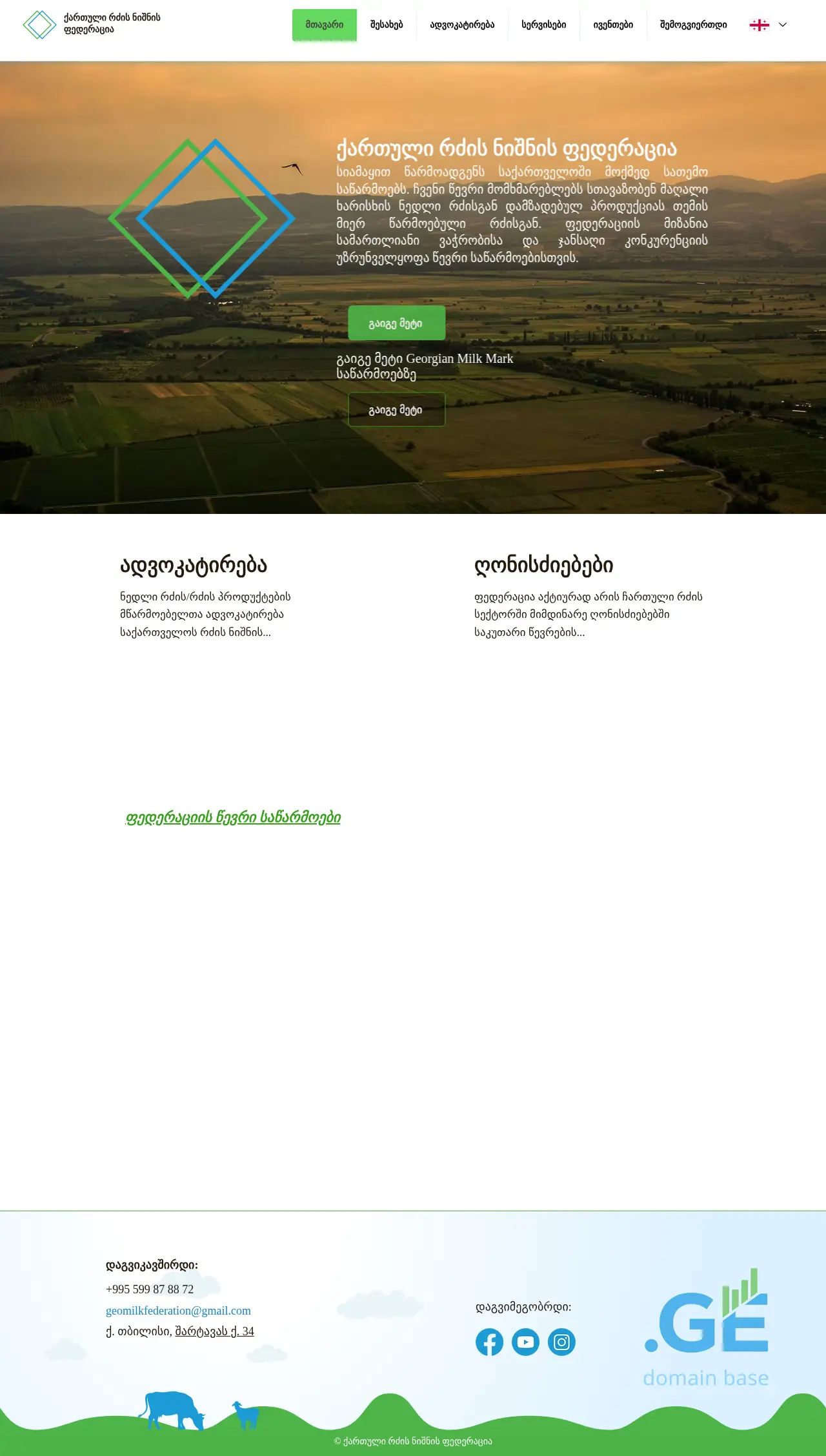 Screenshot of the site gmmf.ge