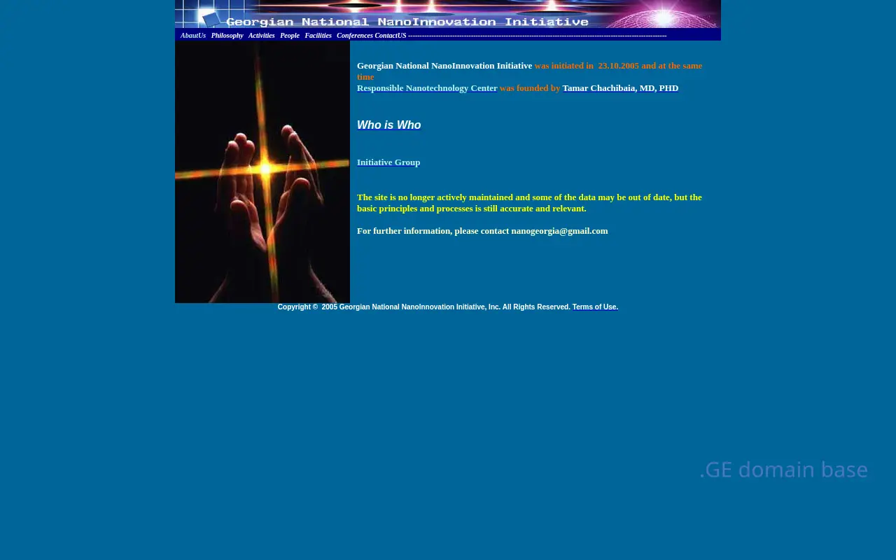 Screenshot of the site gnni.com.ge