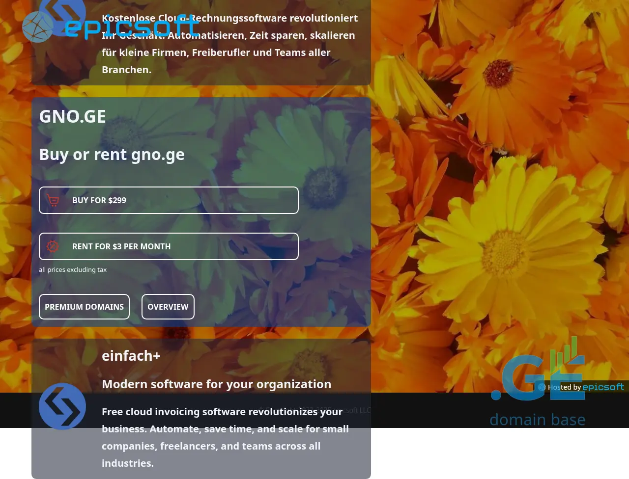 Screenshot of the site gno.ge