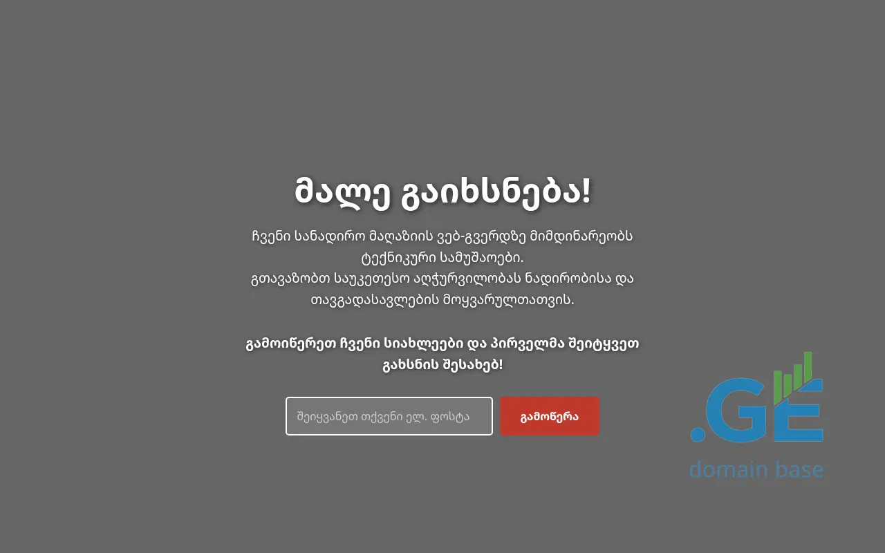 Screenshot of the site gogahunting.ge