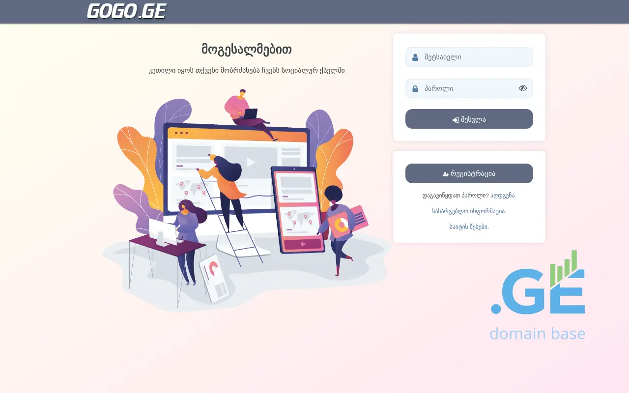 Screenshot of the site gogo.ge