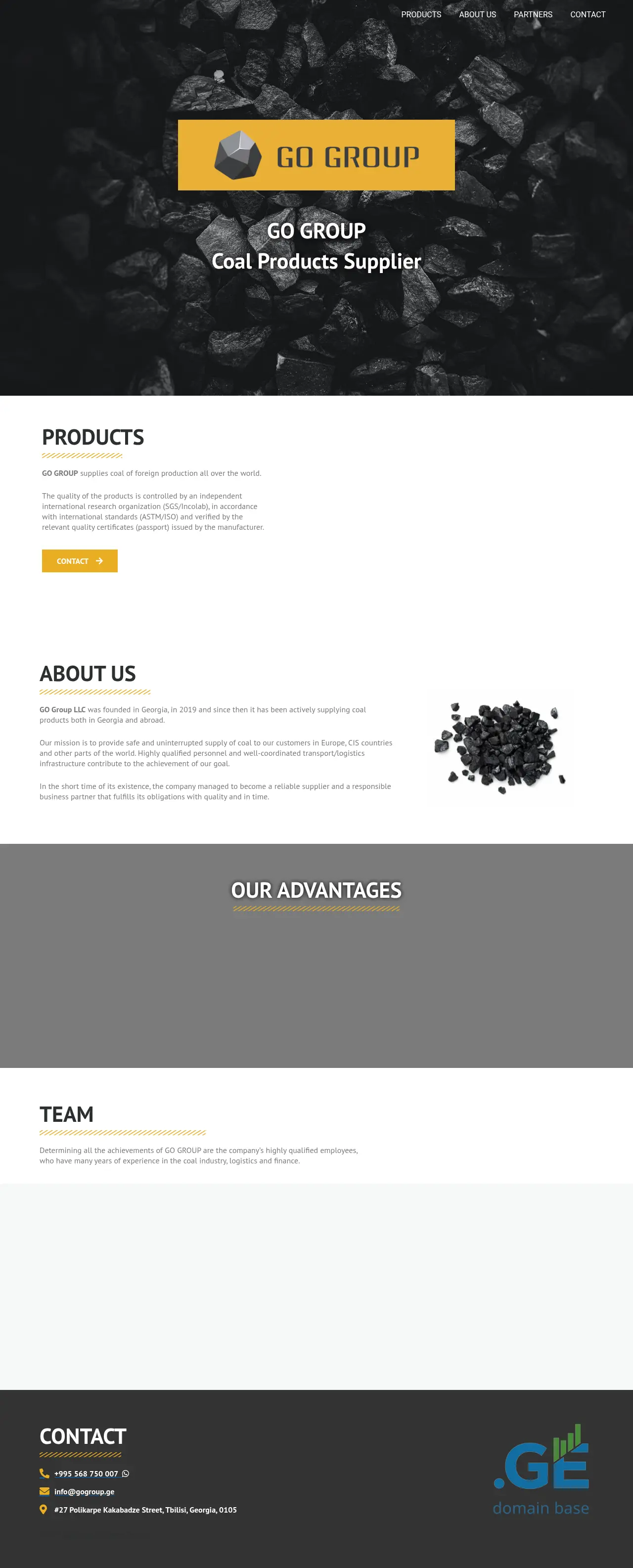 Screenshot of the site gogroup.ge