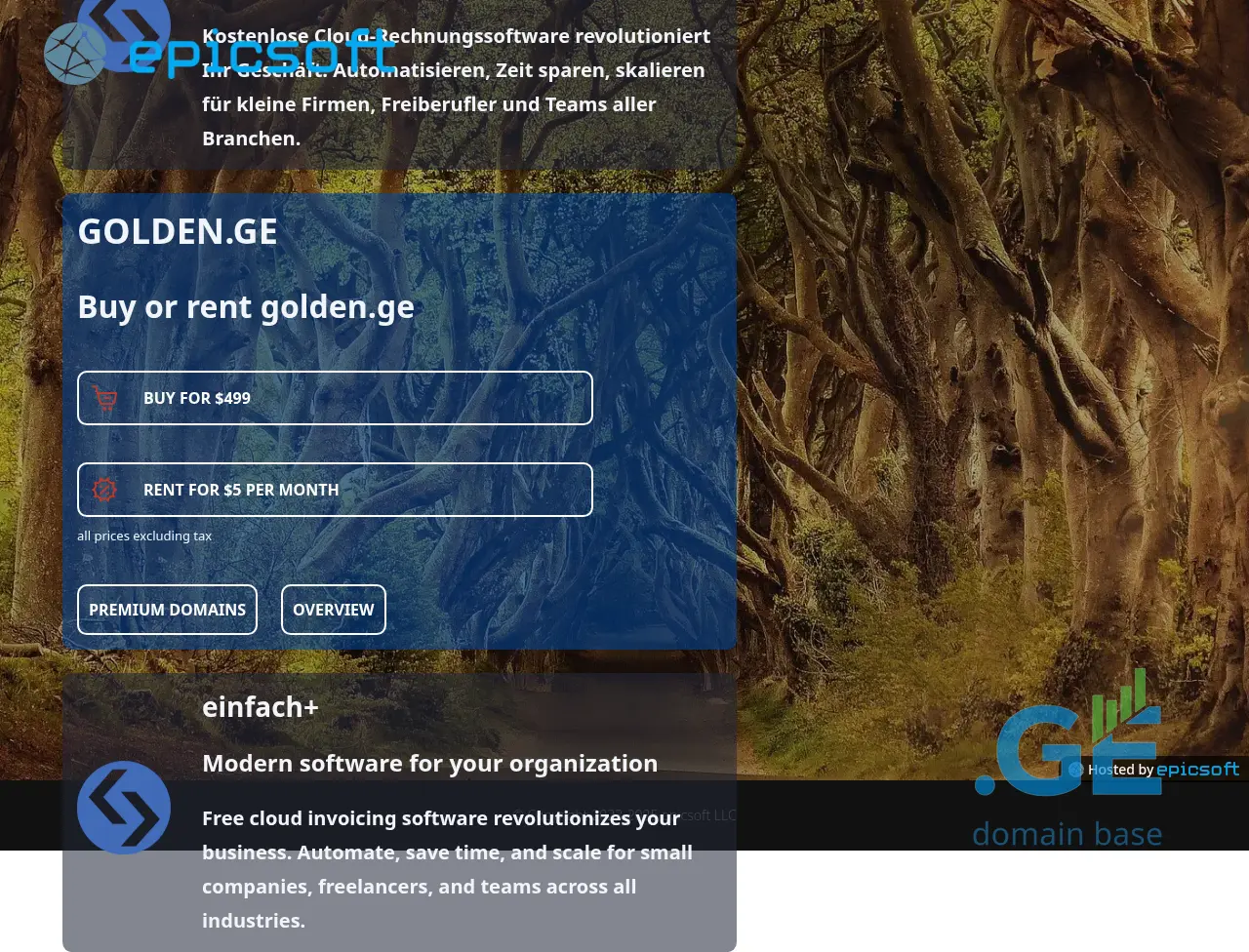 Screenshot of the site golden.ge