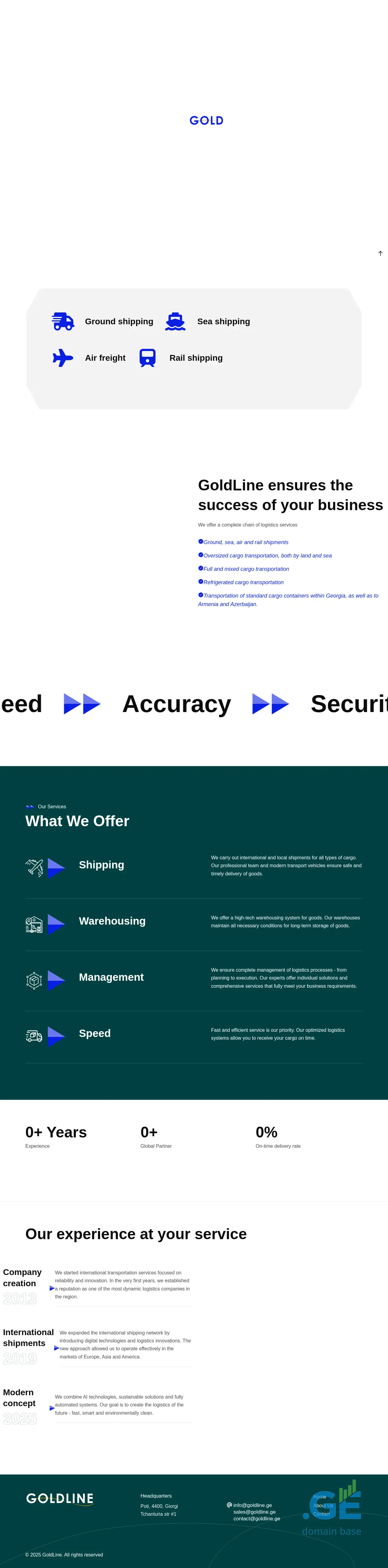 Screenshot of the site goldline.ge