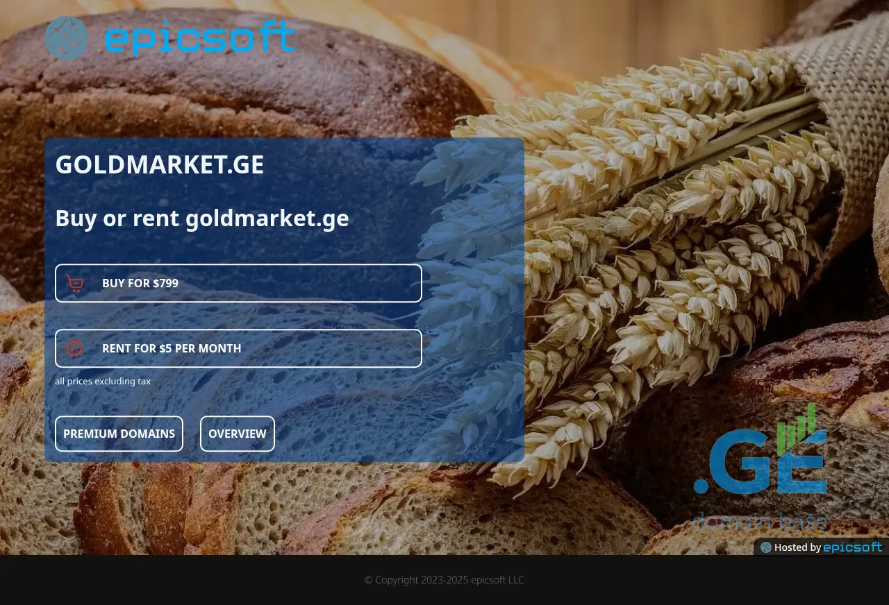Screenshot of the site goldmarket.ge