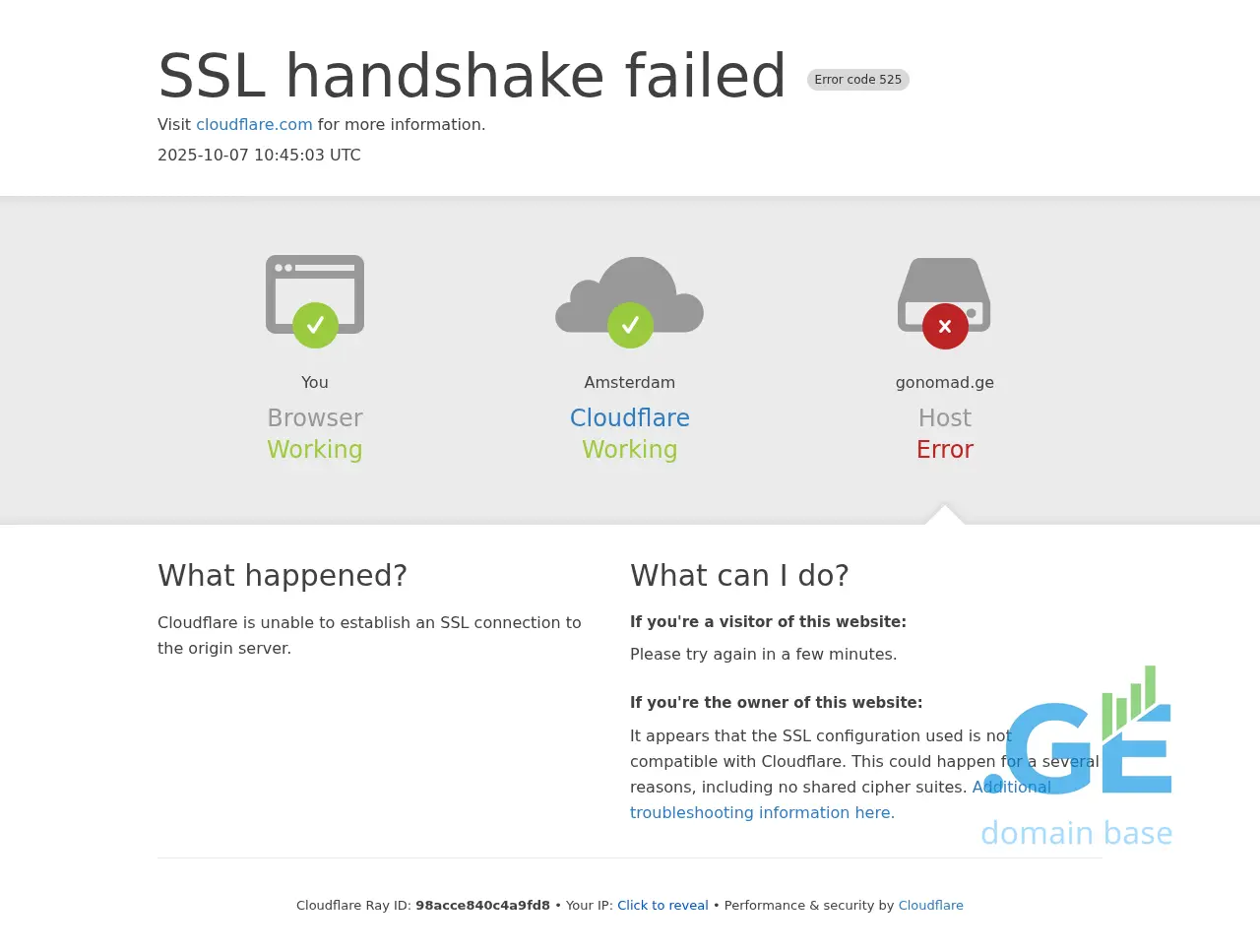 Screenshot of the site gonomad.ge