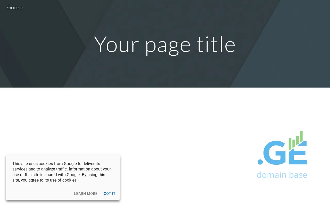 Screenshot of the site googler.ge