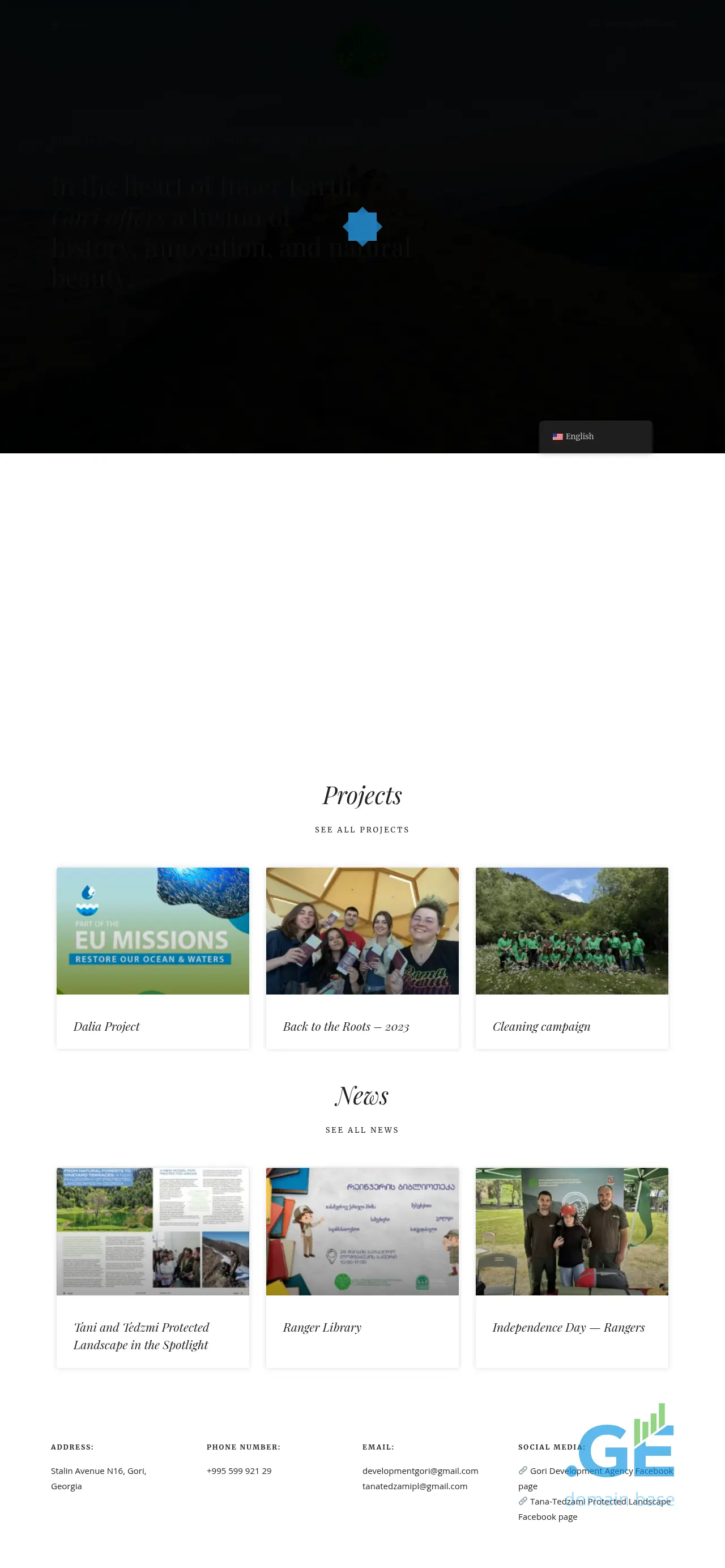 Screenshot of the site goridevelopment.ge