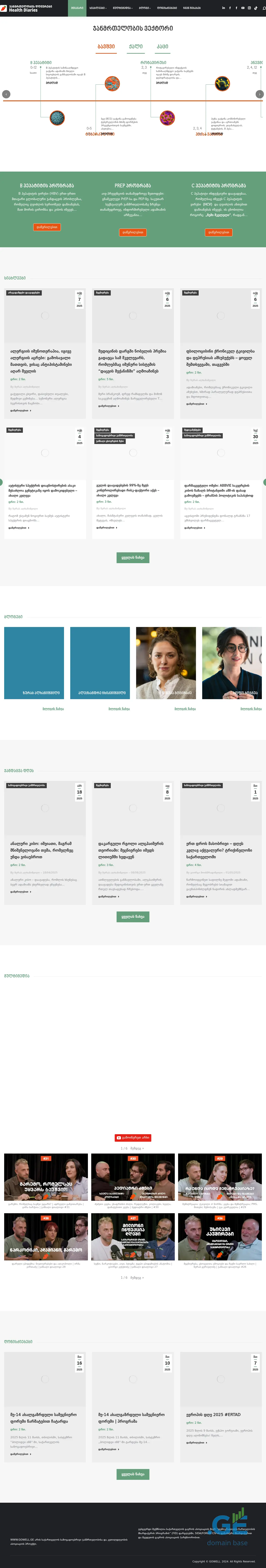Screenshot of the site gowell.ge