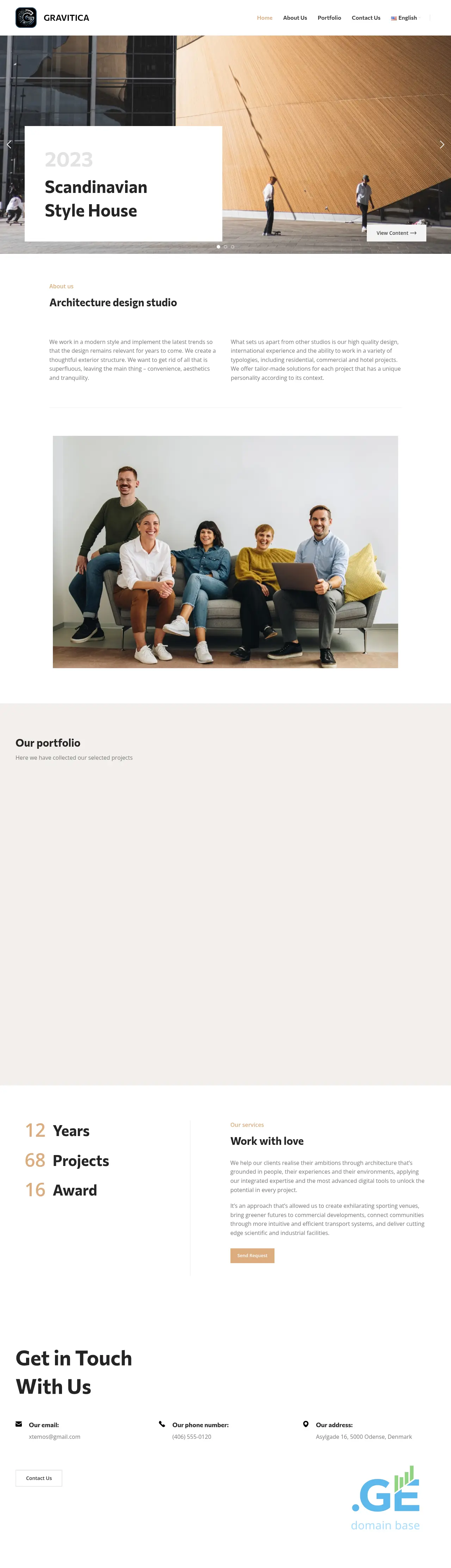 Screenshot of the site gravitica.ge