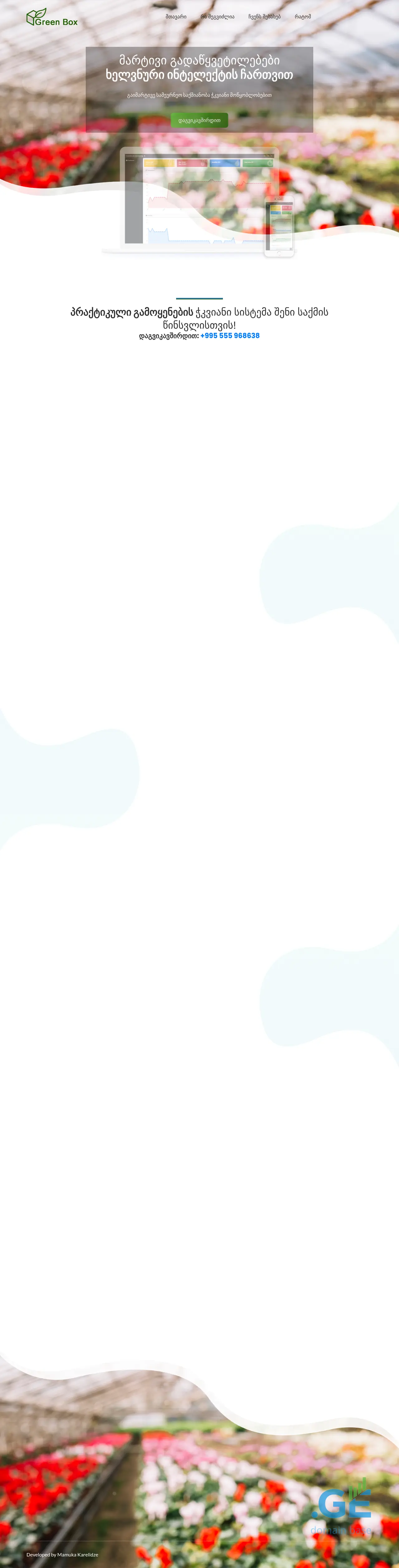 Screenshot of the site greenbox.ge