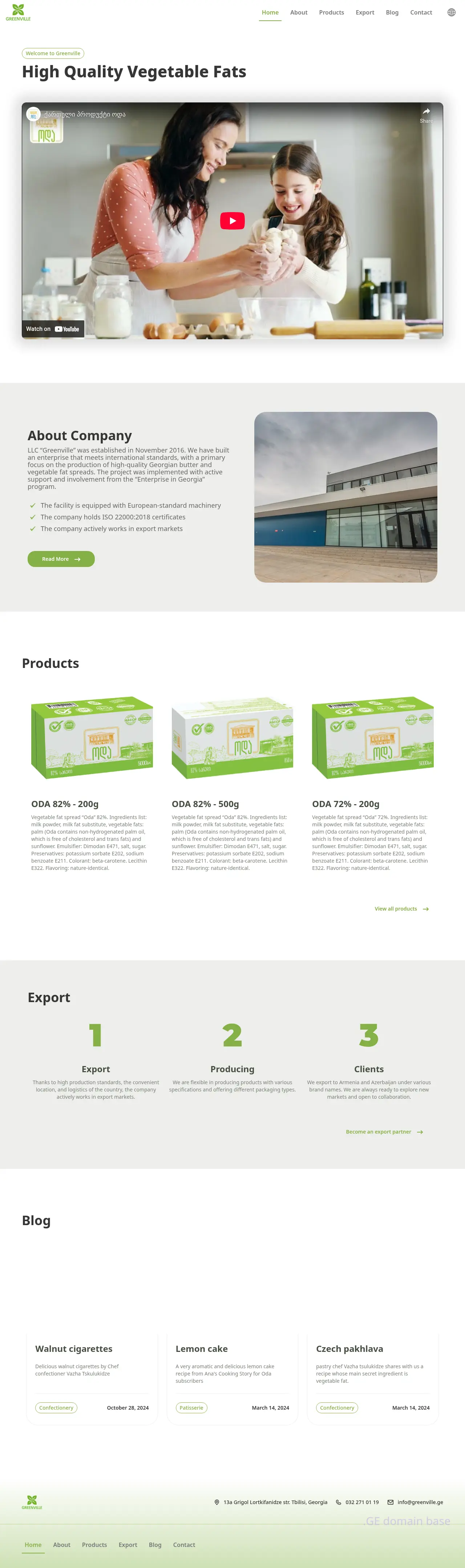 Screenshot of the site greenville.ge