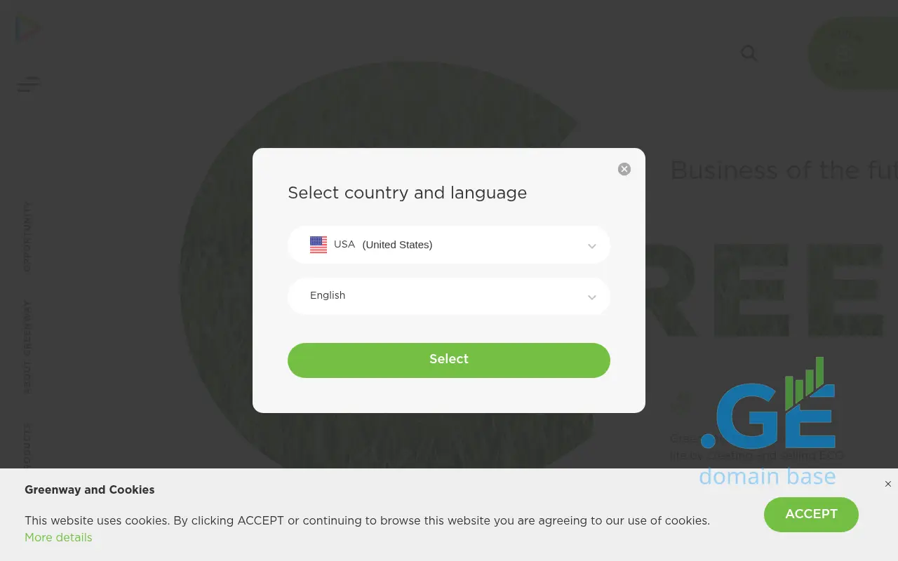 Screenshot of the site greenwayglobal.ge