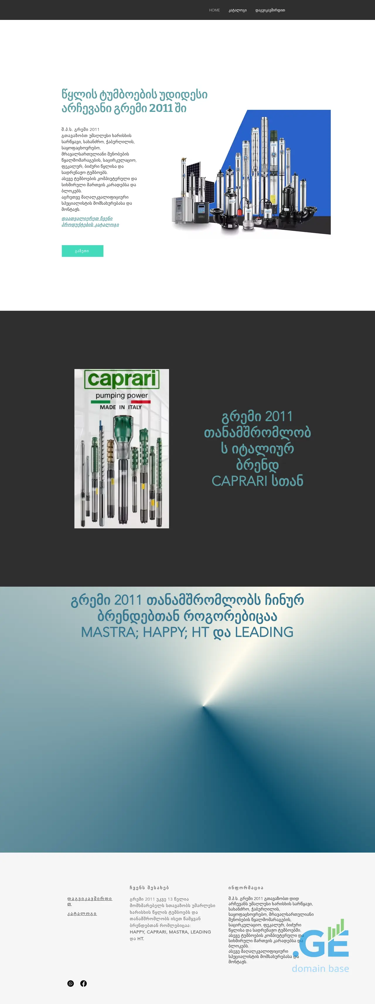 Screenshot of the site gremi2011.ge