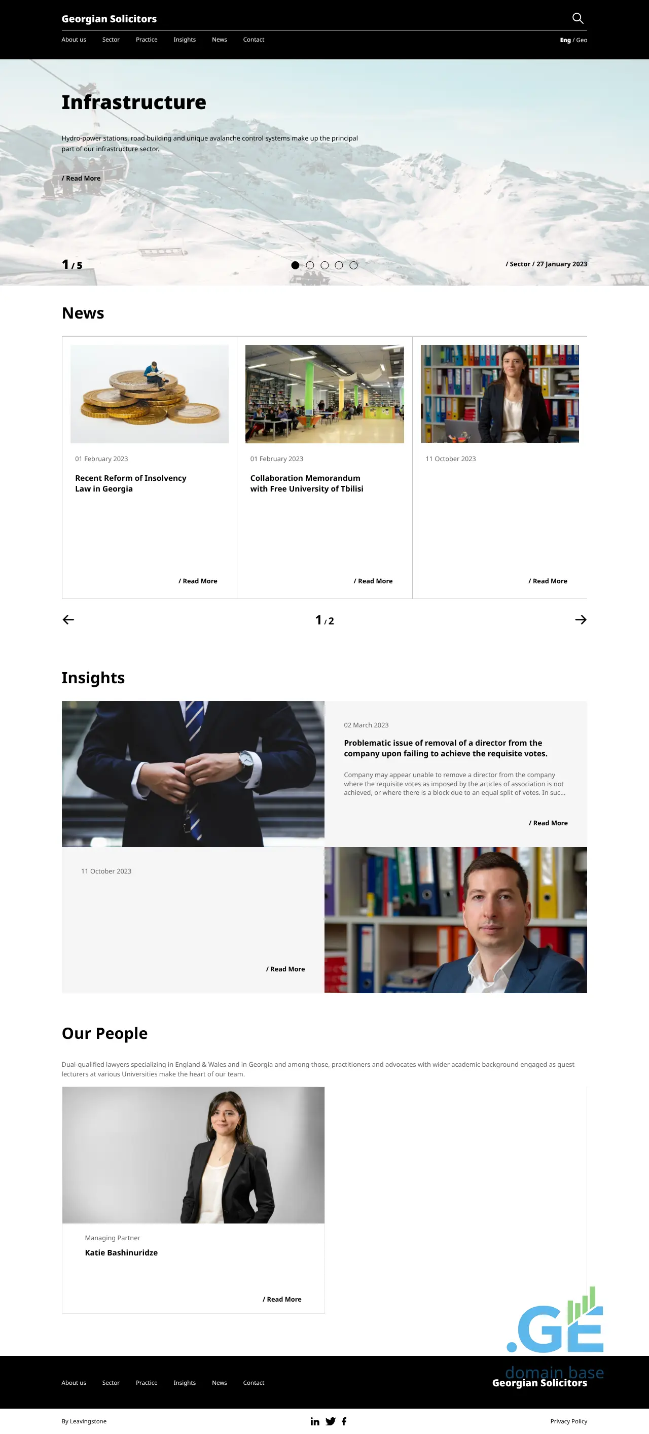 Screenshot of the site gsl.ge