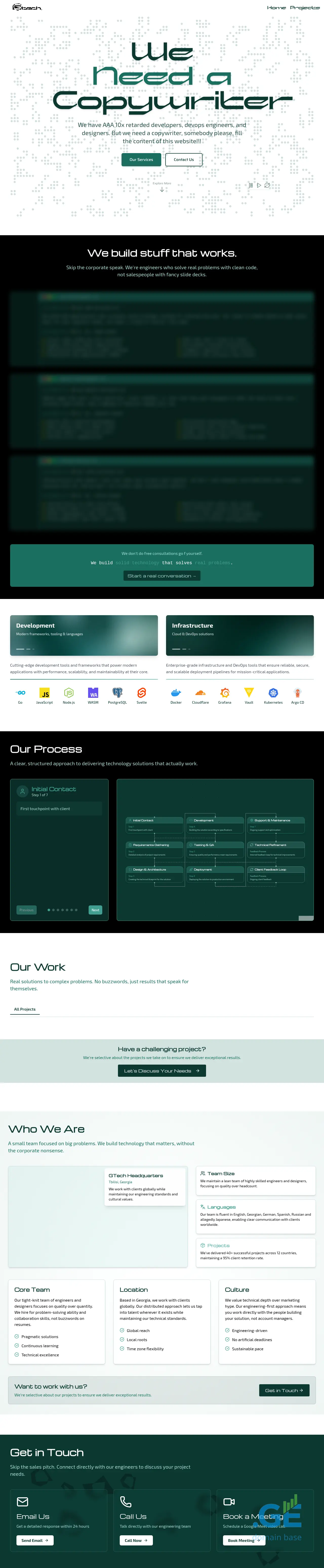 Screenshot of the site gtech.ge