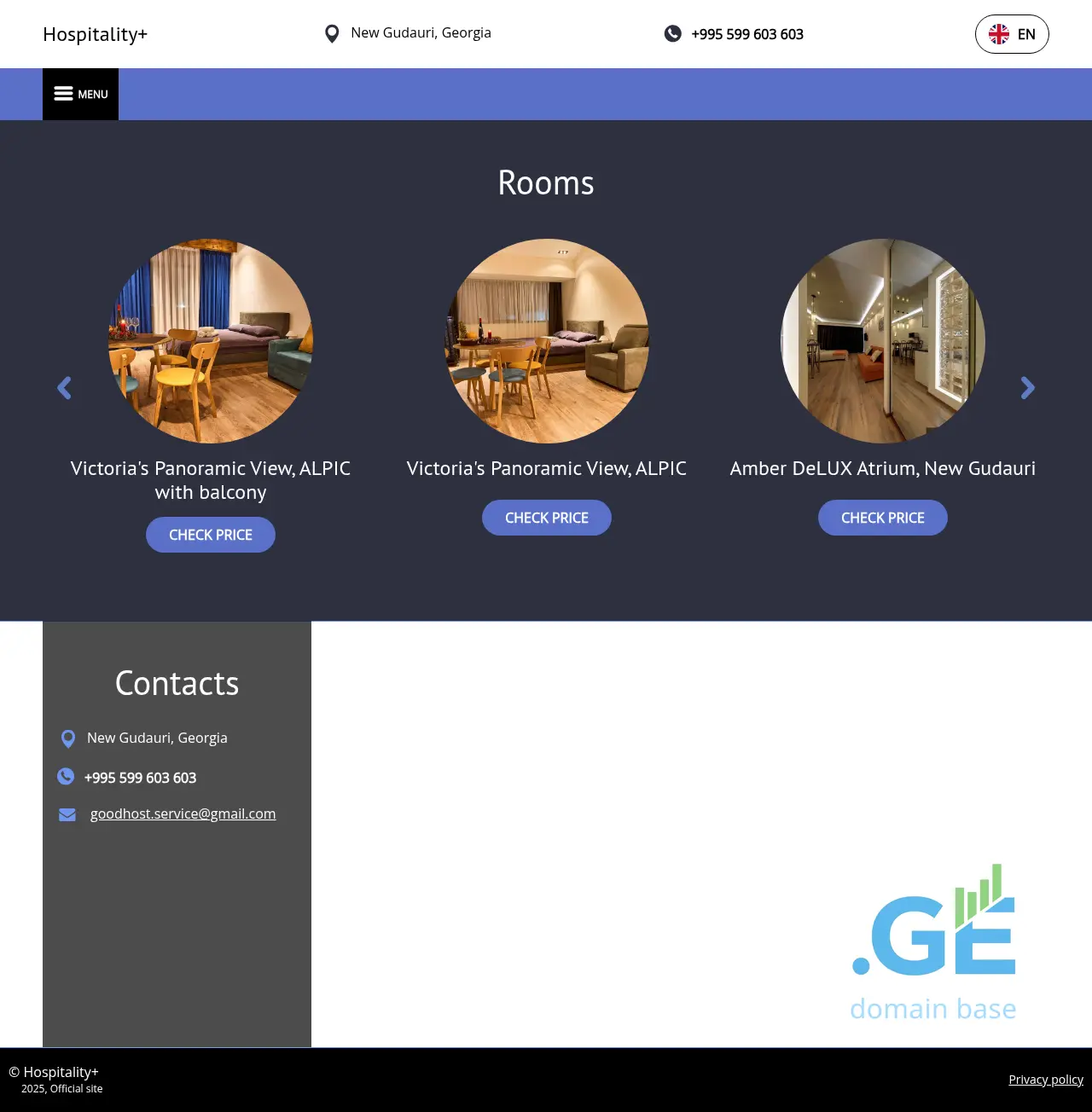 Screenshot of the site gudapart.ge