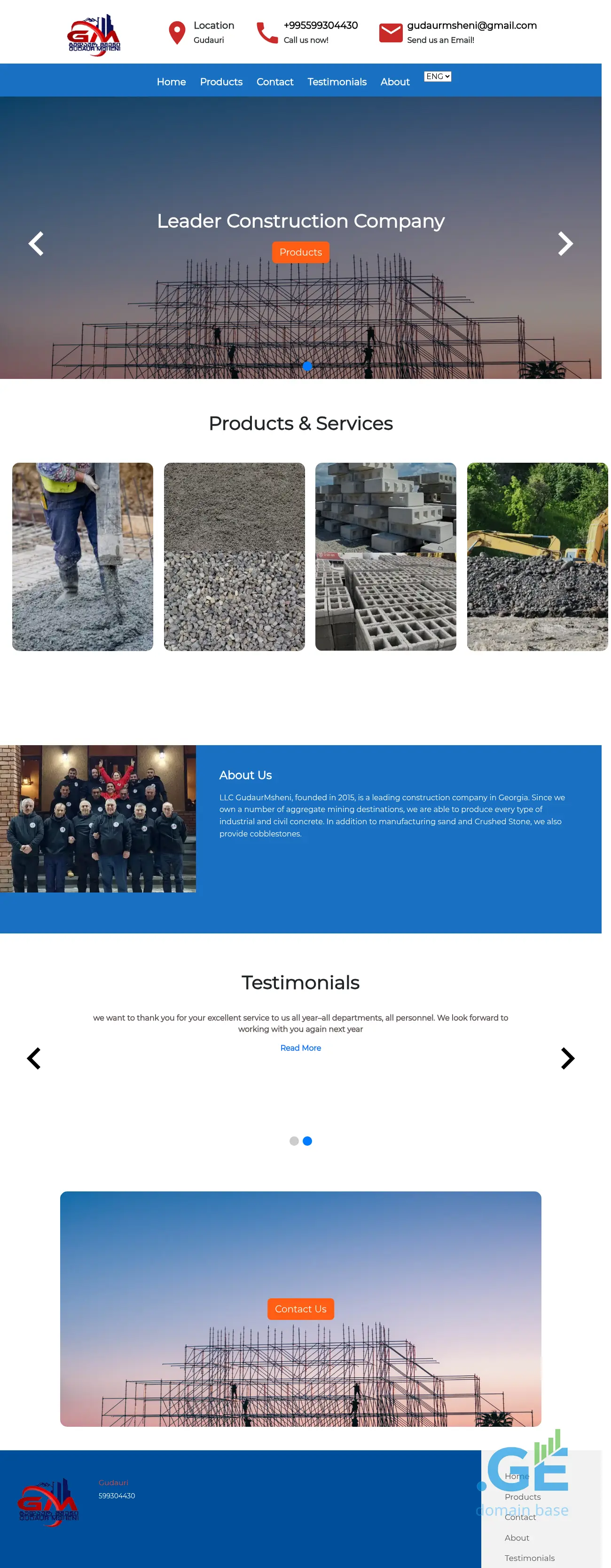 Screenshot of the site gudaurmsheni.ge