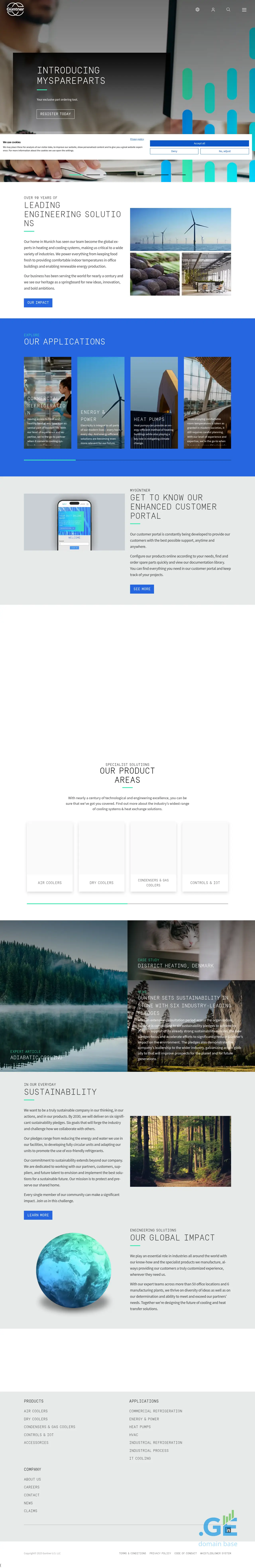 Screenshot of the site guentner.ge