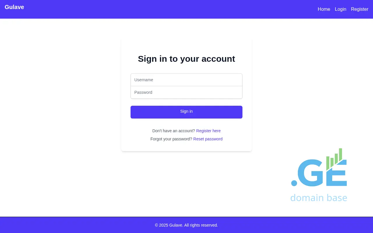 Screenshot of the site gulave.ge
