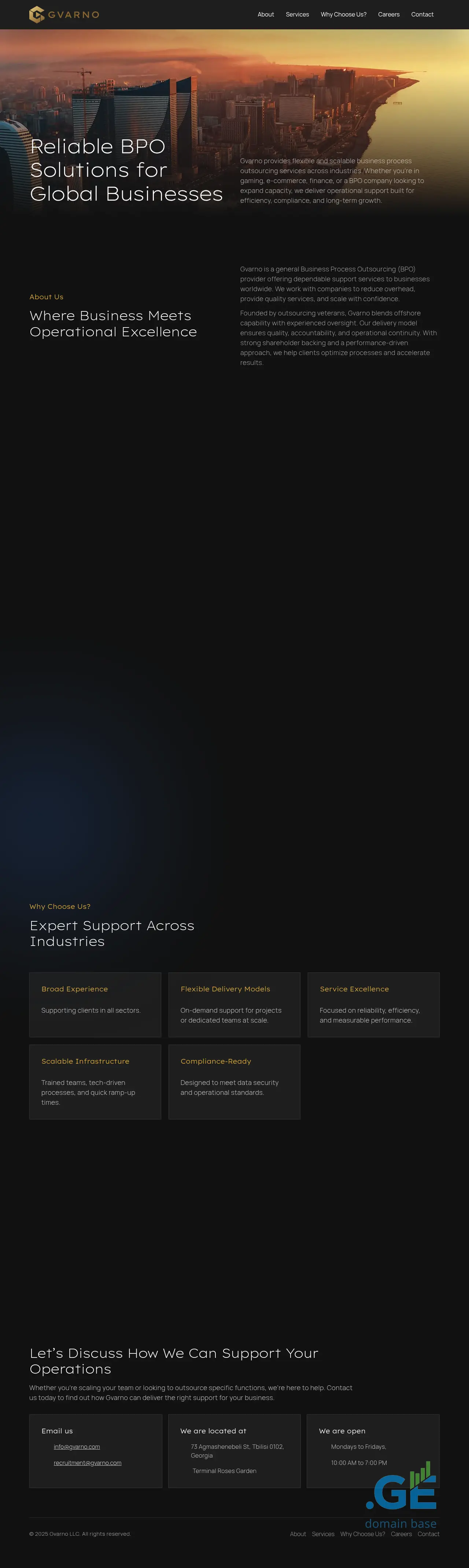 Screenshot of the site gvarno.ge