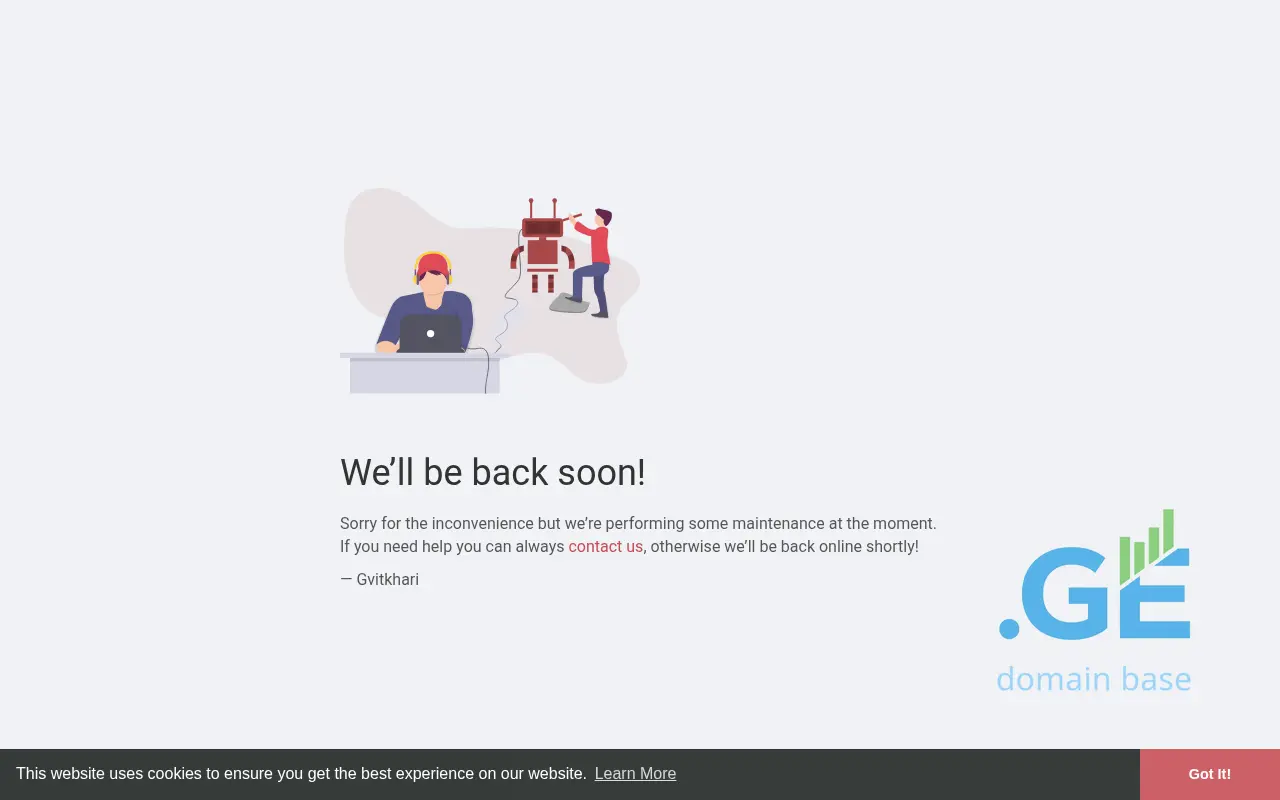 Screenshot of the site gvitkhari.ge