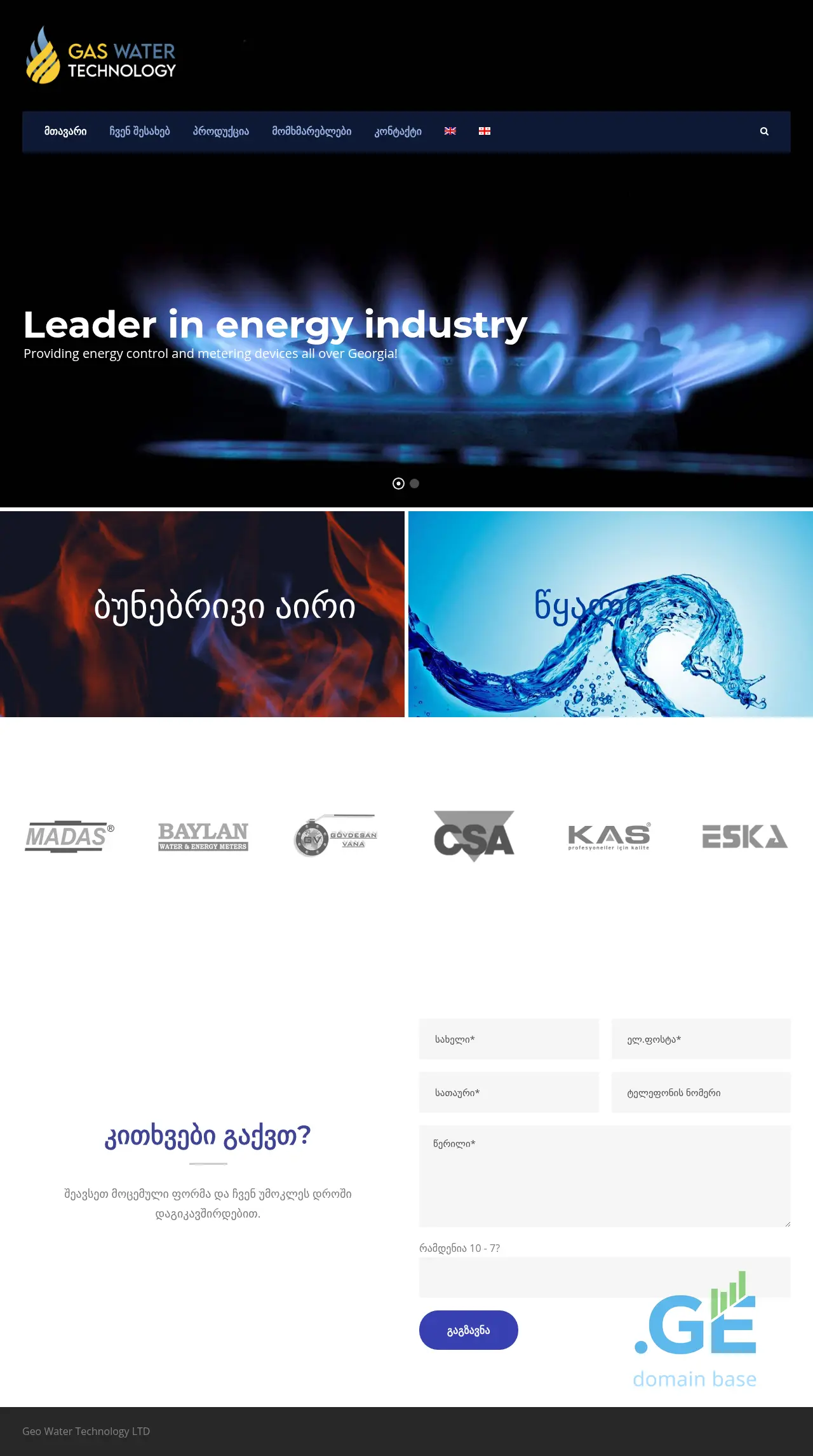 Screenshot of the site gwtgeorgia.ge