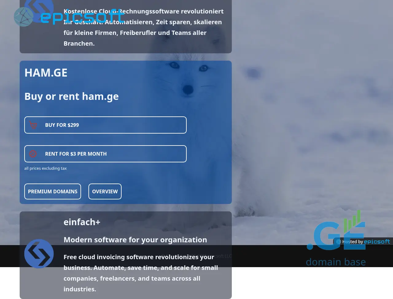 Screenshot of the site ham.ge