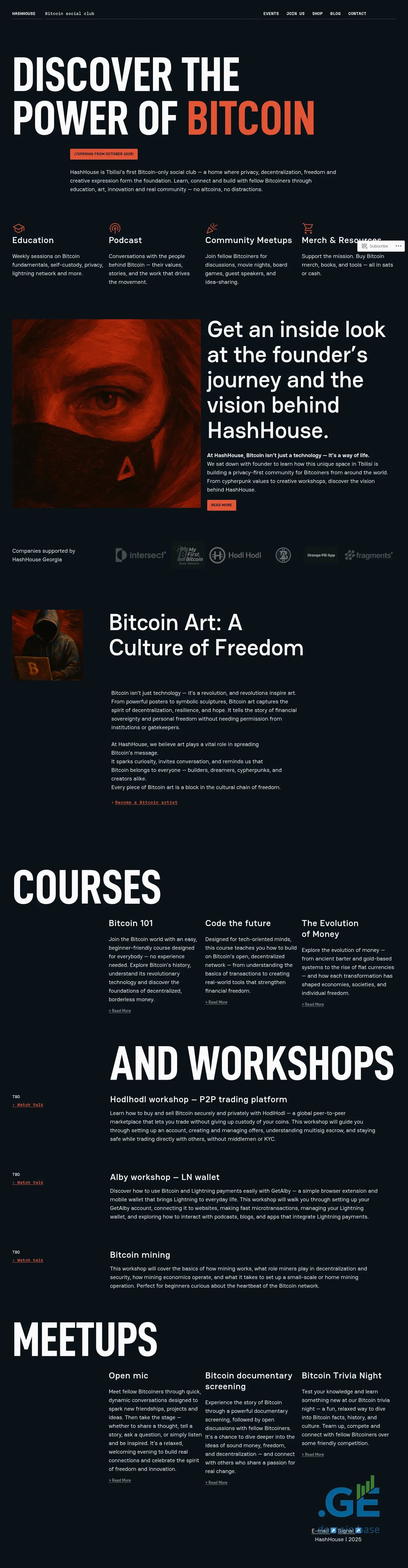 Screenshot of the site hashhouse.ge