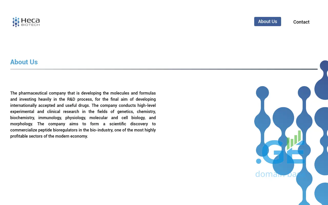 Screenshot of the site heca.ge