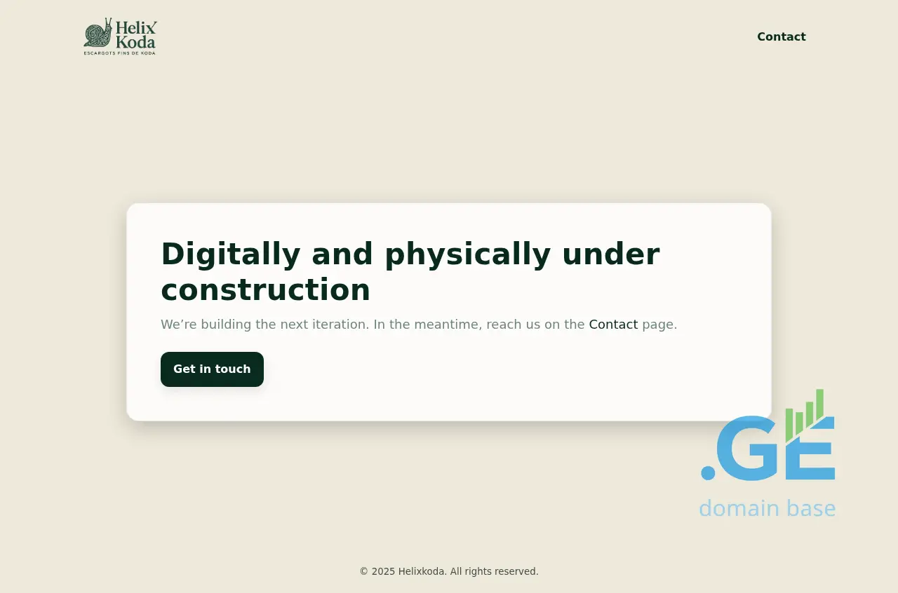 Screenshot of the site helixkoda.ge