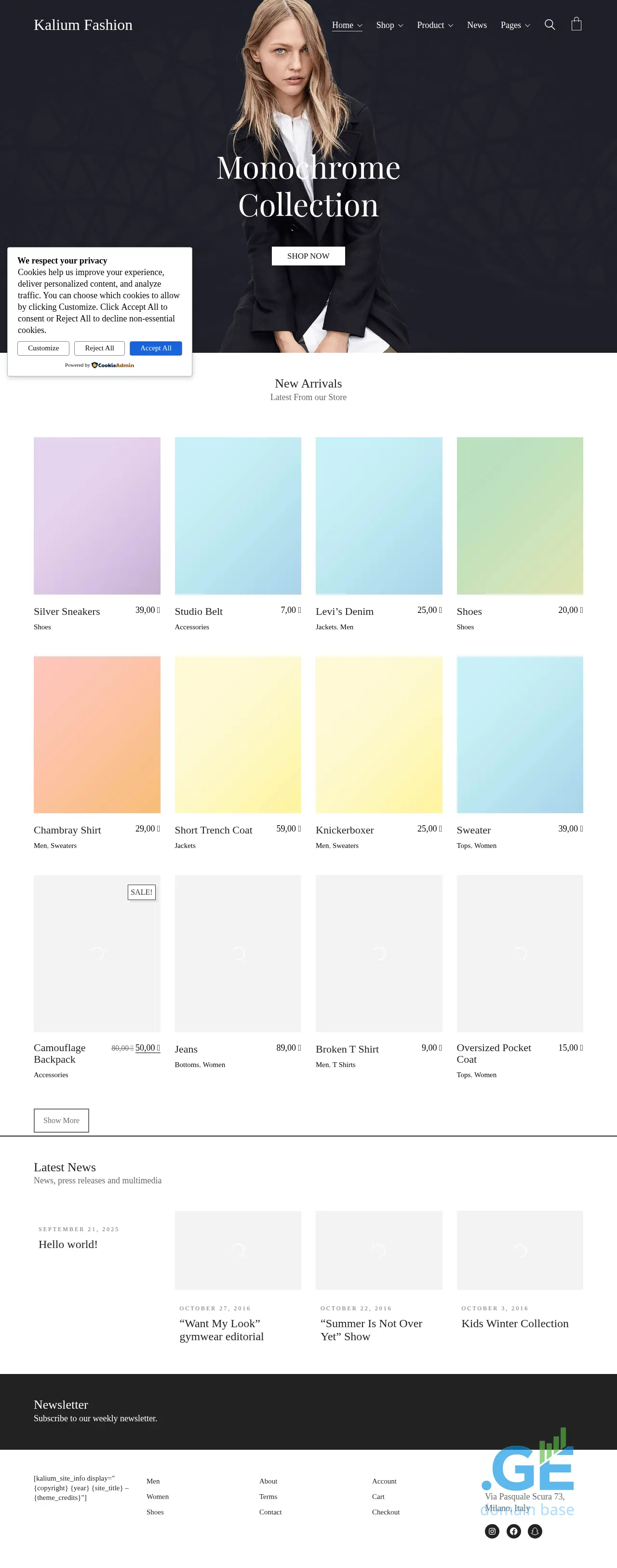 Screenshot of the site hellopop.ge