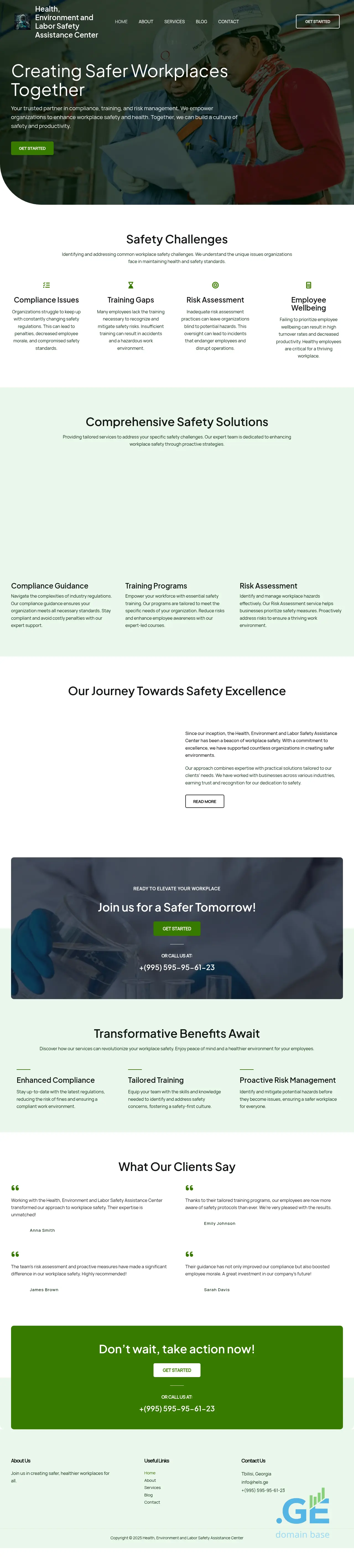 Screenshot of the site hels.ge