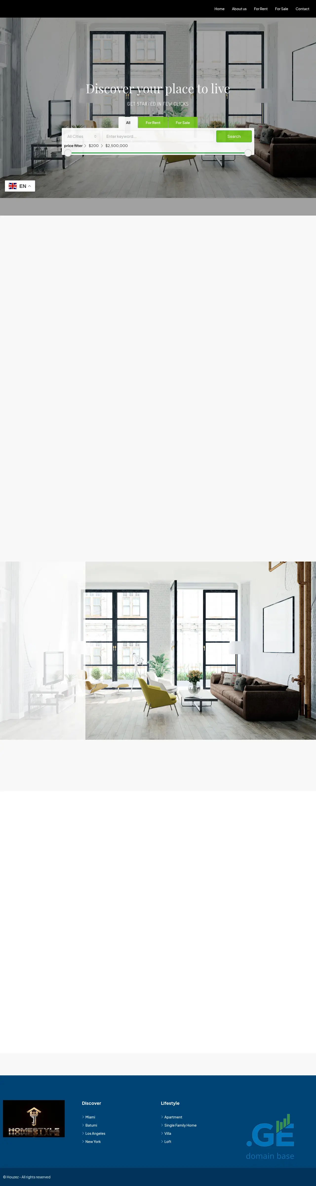 Screenshot of the site homestyle.ge