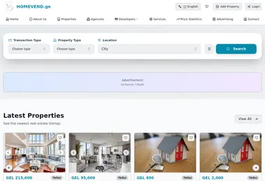 Screenshot of homevend.ge