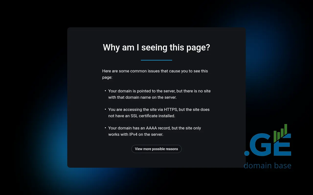Screenshot of the site hosted.ge