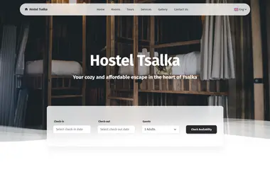 Screenshot of hosteltsalka.ge