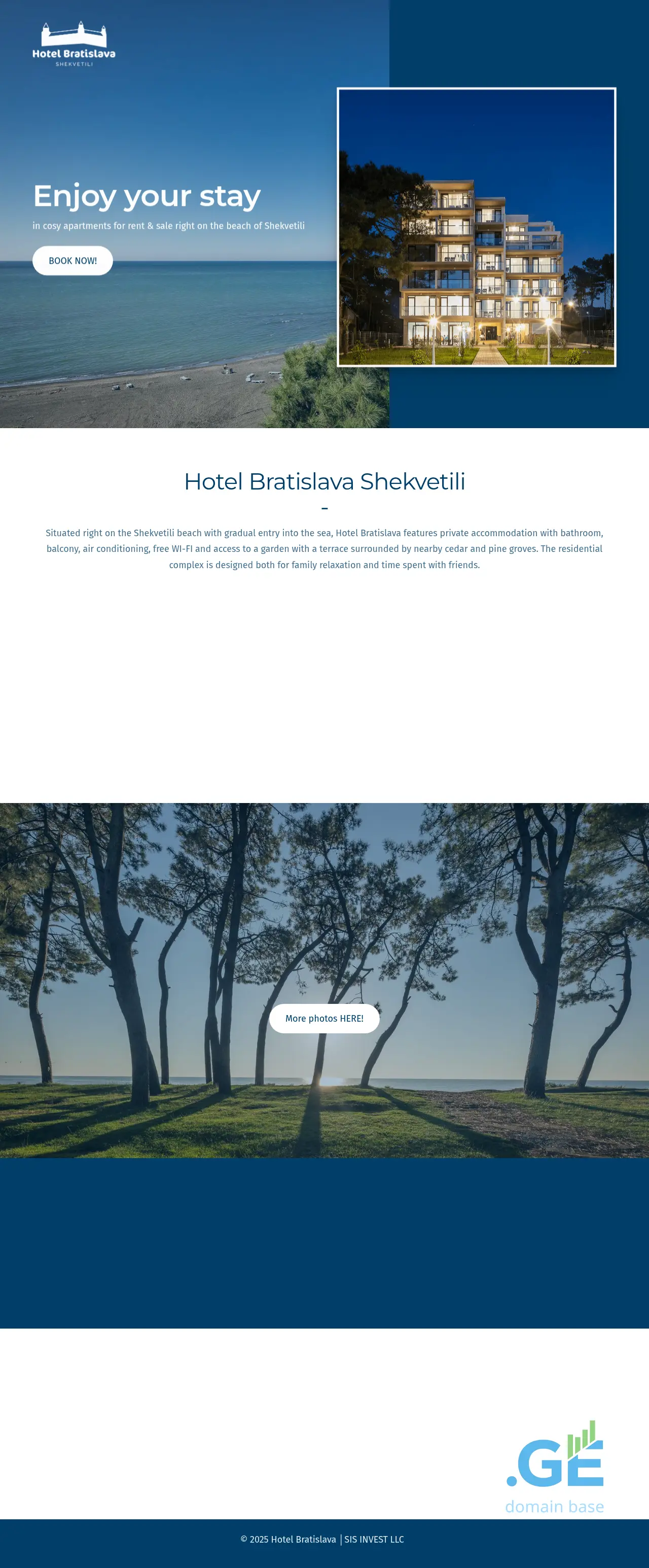 Screenshot of the site hotelbratislava.ge