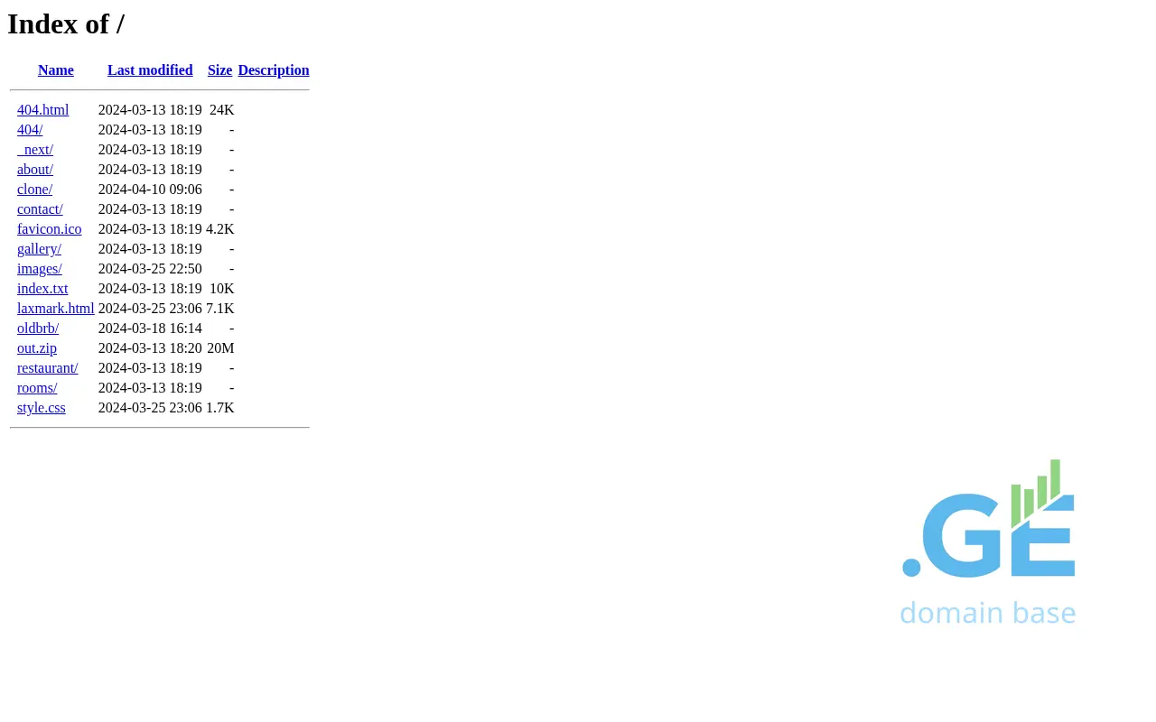 Screenshot of the site hotelbrb.ge