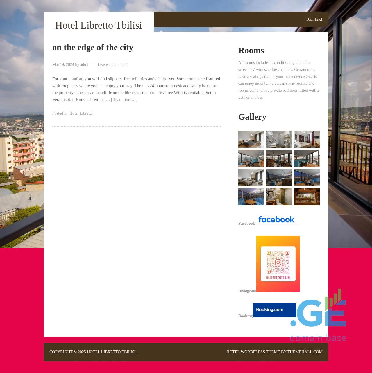 Screenshot of the site hotellibretto.ge