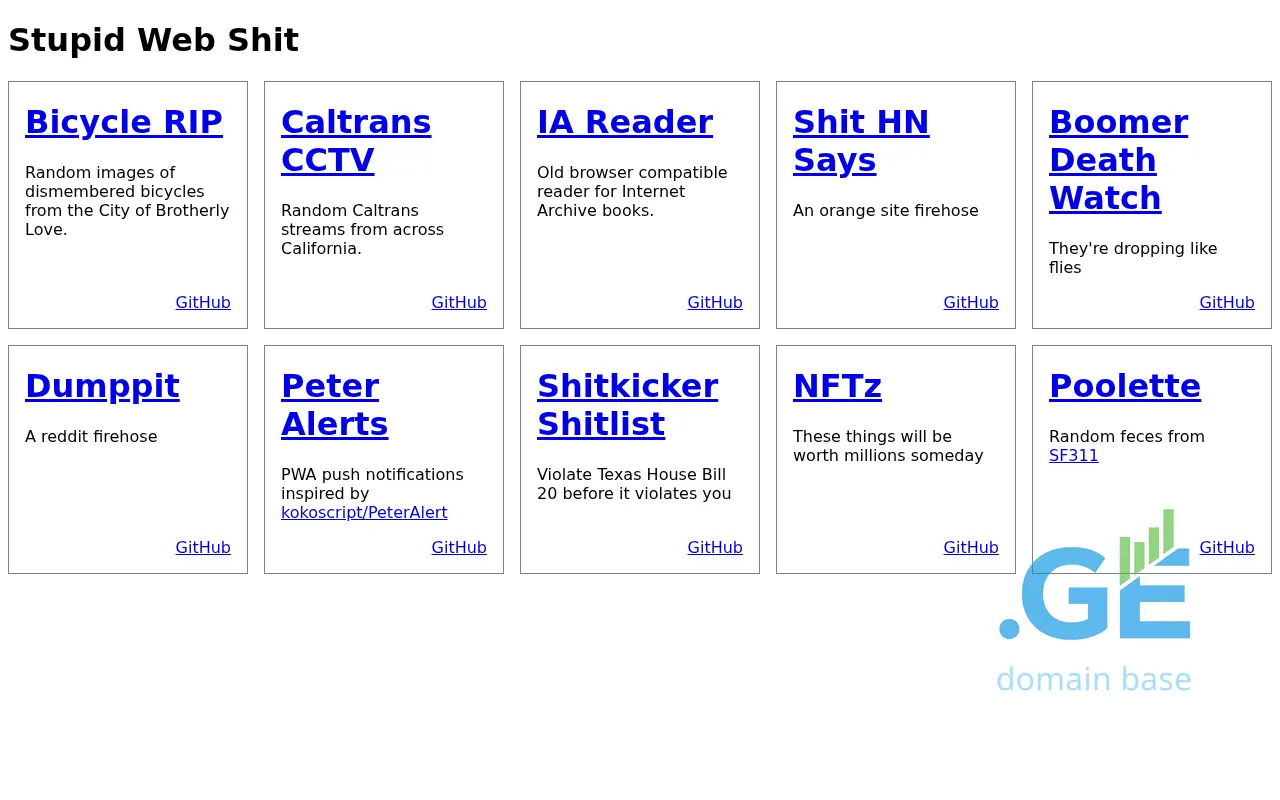 Screenshot of the site hotgarba.ge