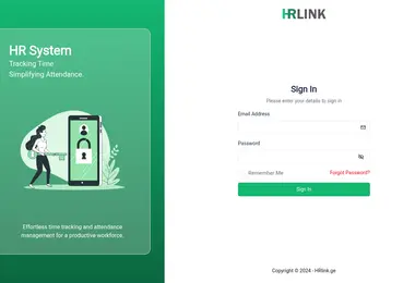 Screenshot of hrlink.ge
