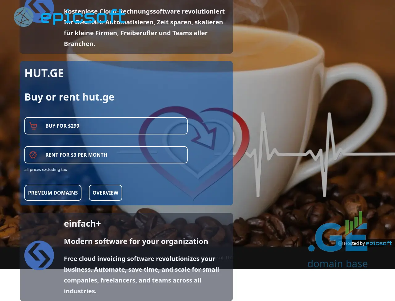 Screenshot of the site hut.ge