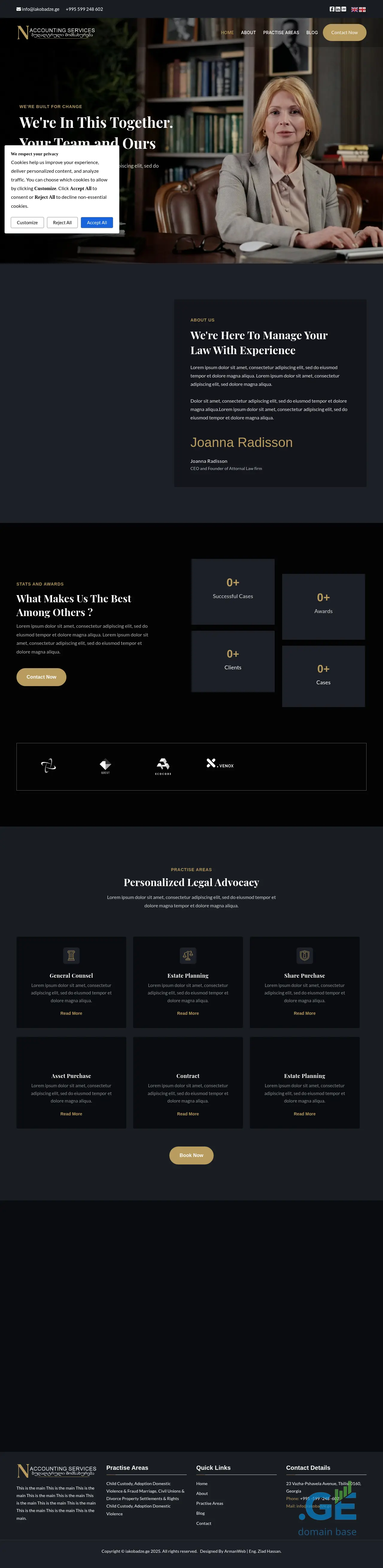 Screenshot of the site iakobadze.ge