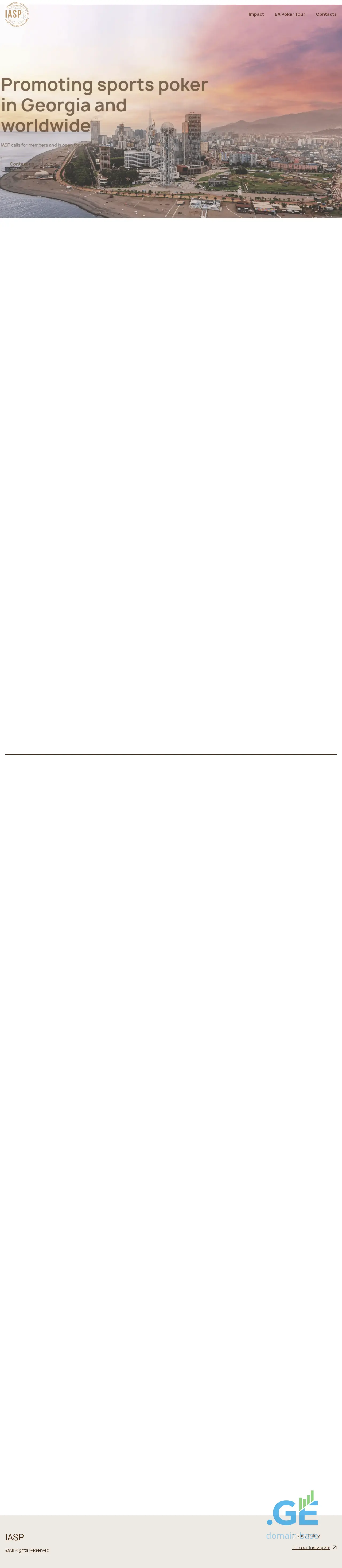 Screenshot of the site iasp.ge