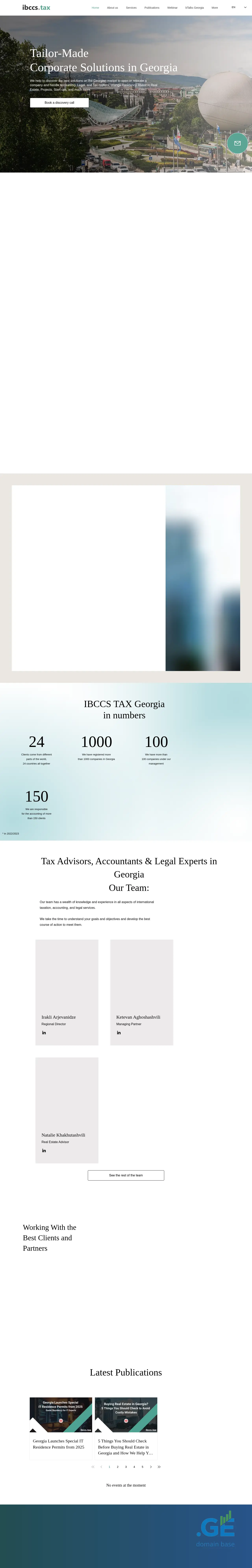 Screenshot of the site ibccs.ge