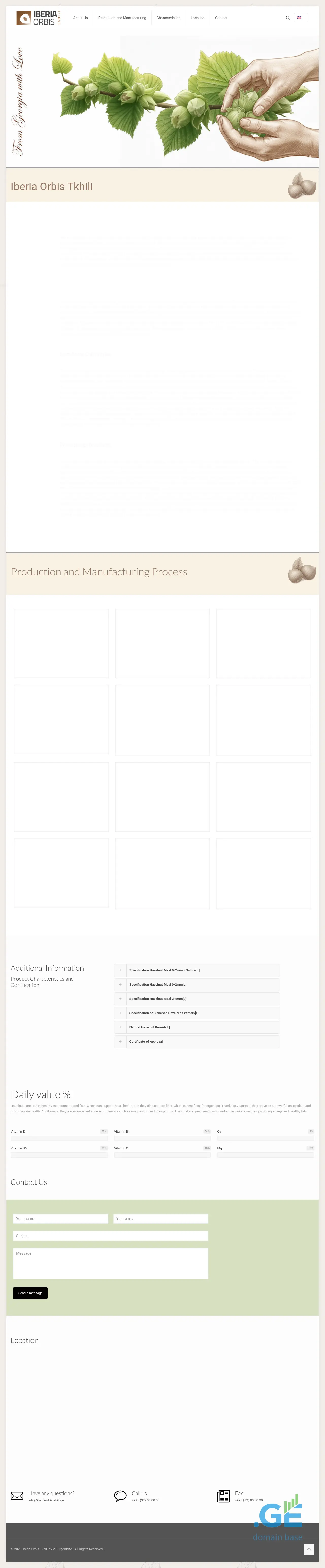 Screenshot of the site iberiaorbistkhili.ge