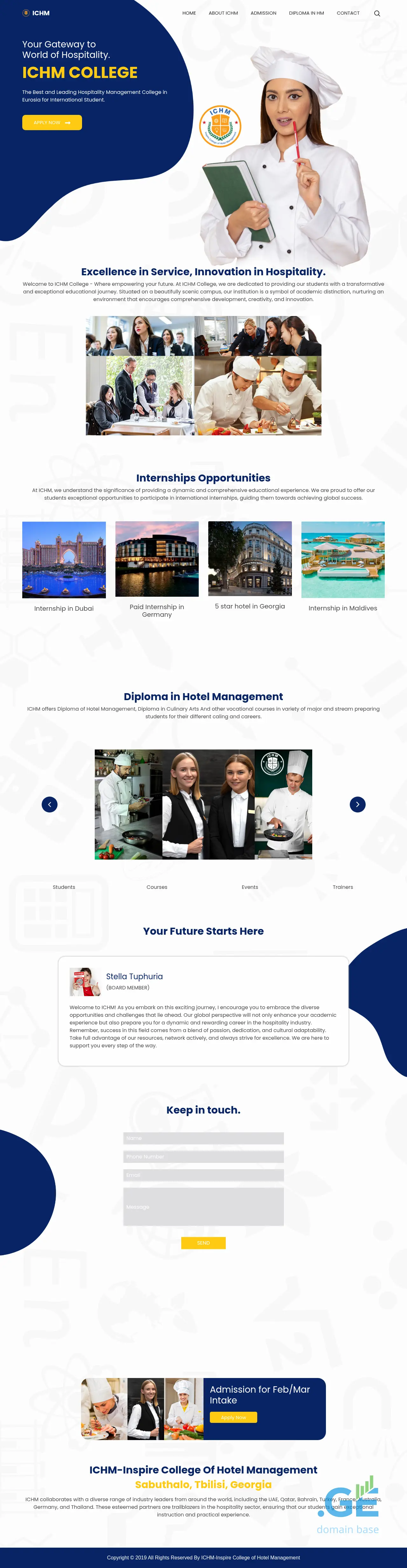 Screenshot of the site ichm.ge