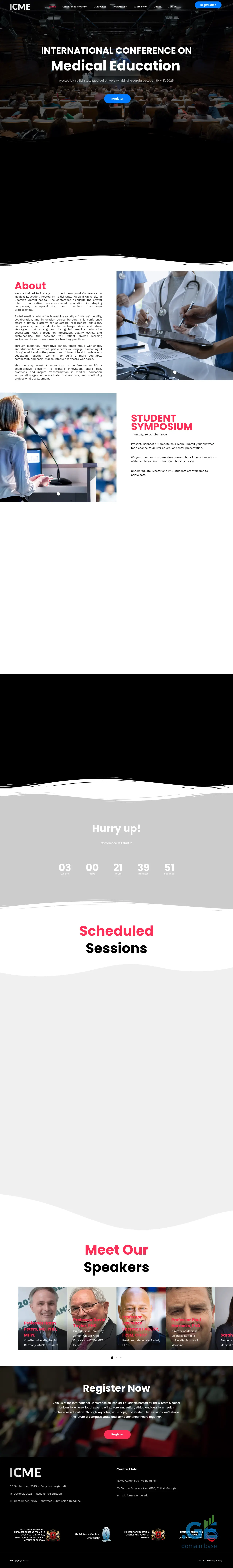 Screenshot of the site icme.ge
